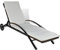 vidaXL Sonnenliege mit Polster Rollen Gartenliege Liege Gartenmöbel Relaxliege Strandliege Liegestuhl Freizeitliege Poly Rattan Braun