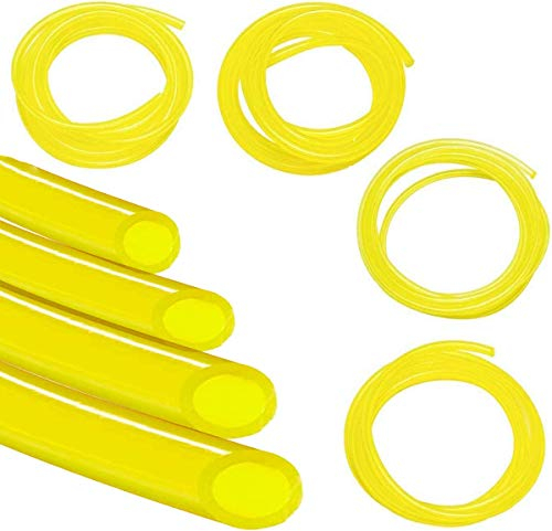 Benzinschlauch 4 Größen 2 x 3.5mm, 2.5 x 5mm, 3 x 5mm, 3.5 x 6mm PVC Schlauch für Ölschlauch, Dieselschlauch, Kraftstoffschlauch , Trimmer, Motorsense und Rasenmäher (1M)