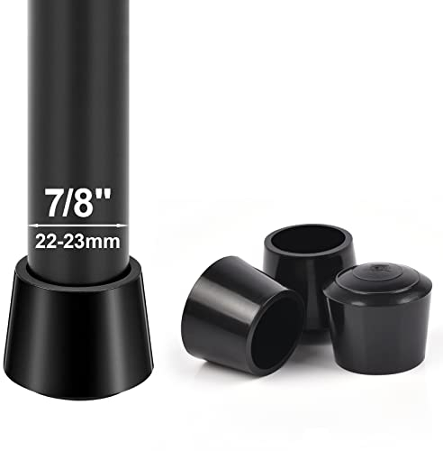 Stuhlbeinkappen 22mm, Sopito 16 Stück Schutzkappen für Stuhlbeine Stuhlbeinkappen Rund Odenschoner, rutschfest Schwarz