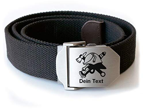 Gürtel Workwear Koppelschloss mit der Wunschgravur Dein Text freiwillige oder Berufsfeuerwehr, Logo Feuerwehr Feuerwehrmann