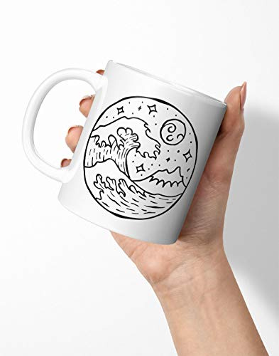 BLAK TEE Summer Waves Logo Porcelain Coffee and Tea Mug 330 ml