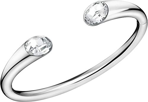 Calvin Klein Armreif mit Swarovski Kristallen, Edelstahl, poliert, Gr. S