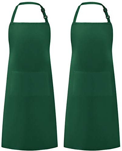 Syntus 2 Pack Aprons, dark green, 26.77×33.07 inches