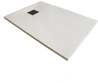 NONAME Piatto Doccia 70x110 cm Altezza 3 cm in Resina Ultrasottile Senza Bordo Colore Beige Serie Wall