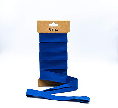Trimz TCROY255C Schrägband aus Baumwollmischgewebe, königsblau, 25mm x 5m