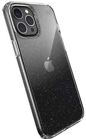 Speck Products Presidio Perfect-Clear + Glitter iPhone 12 Pro Max Hülle, Klar mit Gold Glitzer/Klar