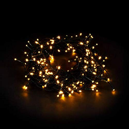 HomeZone 300 Warm White LED Lights - Battery Operated, Christmas & Outdoor String Lights