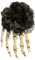 Boland 72270 - Haarclip Skeletthand, schwarz-weiß, mit Blüte, Haarschmuck, Klammer, Frisur, Kostüm, Karneval, Mottoparty, Halloween