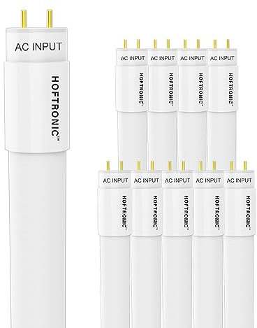 HOFTRONIC - 10er set LED Röhre 60cm 9 Watt T8 G13 LED Leuchtstoffröhre Flimmerfrei Neutralweiß 3000K Tube Röhrenlampe 990 Lumen Lebensdauer: 30.000 Stunden 110lm/W Bright