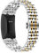 Ginamart Kompatibel mit Fitbit Inspire 2/Inspire HR Armband, Damen Herren Metall Edelstahl Ersatz Uhrenarmband Zubehör Armband für Fitbit Inspire (Silber + Gold)