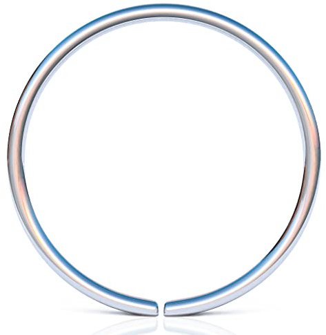 925 Sterling Silber Kleiner Septum Ring - Dünn Septum Ring - 24 Gauge Septum Schmuck - Schmale Septum Ringe