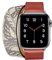 Aergood Lederarmband,Kompatibel mit Apple Watch Armband 38/40/41mm 42/44/45mm,Double Tour Ersatz Armbänder für iwatch Series 7 6 5 4 3 2 1 SE für Damen & Männer(42/44/45mm, Double Tour-Rot/Muster)