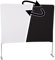 Manfrotto Videokonferenz-Hintergrund - Zusammenklappbarer Aluminiumrahmen mit doppelseitiger Abdeckung: Schwarz/Weiß - 2 m x 2 m - MLVC2201BW