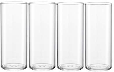 caihuashopping Verre a Eau Attrayant Mignon Simple Verre résistant à la Chaleur, Mojito, Cocktail, Verre, Eau, thé, Verres à Boire, jus, bière, vin [Set of 4] Gobelet en Verre