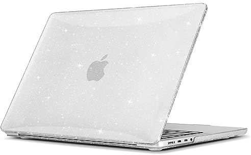 TECOOL Cover per MacBook Pro 14 Pollici M4 M3 M2 M1 Pro Max 2021-2024 (A3401 A3185 A3112 A2992 A2918 A2779 A2442), Custodia Rigida Protettiva Sottile in Plastica, Glitter