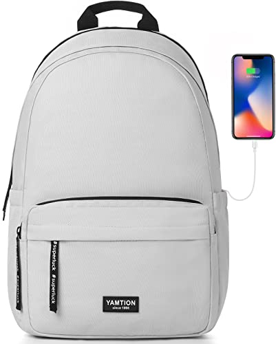 YAMTION Rucksack Schule Teenager Jungen & Mädchen für 15.6 Zoll Laptop, Damen Daypack Frauen Schulranzen Herren Stadtrucksack für Universität Reisen Freizeit