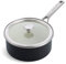 KitchenAid Steel Core Enamel - Cacerola con tapa (20 cm, 2,4 L, esmalte, inducción, apta para horno, color negro mate)