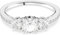 Swarovski Damen-Damenring Metall 17 Swarovski-Kristall 55, Silber 32023789