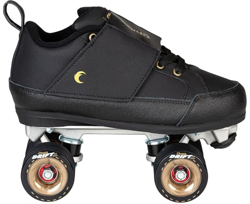 Chaya Rollschuhe Chameleon Low - Roller Skates für Damen und Herren im Retro-Look für Roller-Disco - Roll-Schuhe in Schwarz