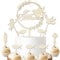 iZoeL Tortendeko Kommunion Holz Kuchendeko Cake Topper Taube Fisch Konfirmation Torten Topper Junge Mädchen, Meine Erstkommunion Kuchendeko - Cake Topper Taufe Erinnerung Kommunion（10 Stück）