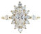 Rubu22a Diamantring für Damenmodeschmuck Beliebte Accessoires Schal Ringe (Gold, 8)