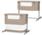 Kinderkraft NESTE GROW 3 in 1 Babybett, Beistellbett baby, Kinderbett ab Geburt für 2 Jahre, mit Matratze Transporttasche Rollen, Höhenverstellung in 5 Stufen, verstellbaren Matratzenwinkel, Beige