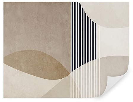 TAPEKO - Carta da parati moderna 260x180 cm, fotomurali serie premium design, strisce verticali e curve, carta da parati per camera letto, soggiorno, u74075