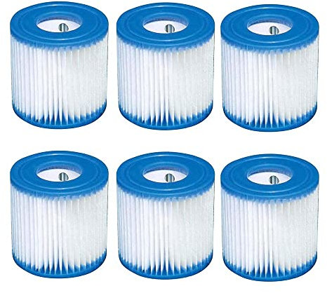 Piscina 28601/28602 Pompa Filtro for Intex for Tipo H 29007E Set Cartuccia Filtro for Piscine Fuoriterra Vasca Idromassaggio Spa Lodevole (Size : 6PCS)