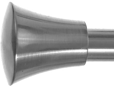 BASIT Endkappe für Gardinenstangen Ø 16mm I Endstück in Edelstahl Optik I 1 Stück Kappe I Knauf E19