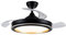 Abrila - Ventilador DC PICOLO | de Techo con tres Aspas en Color Negro y Oro con Luz | con 6 Velocidades Ajustables | 3 Temperaturas de Luz Seleccionables| Mando a Distancia Incluido