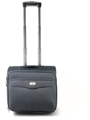 COSHANO Maleta Trolley Equipaje de Mano Comercial piloto Medico Maletin con Ruedas y con 4 Compartimientos (Gris)