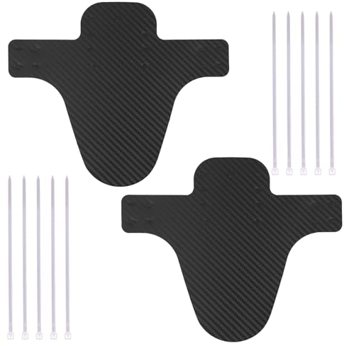 Mountainbike Schutzbleche im Kohlefaser-Look, 2er Set – Robuste Fahrrad Spritzschützer für Vorder- und Hinterrad, Universell für 20-29 Zoll MTB und Fat Bikes