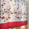 LNGFSH Scheibengardine Küchen Vorhang Erdbeer-Muster Polyester Bistrogardine Landhausstil Kurzgardinen Romantische Cafe Fensterdeko 1 Stück BxH 150x64cm