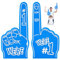 Aolso Schaumstoff Finger, 2 Stück Schaumstoff-Hand, Riesige Schaumfinger, Fingerpuppen, Inspirierend Sportfan Zubehör, Schaumstoff Hand für Sportveranstaltungen, Sport-Fan-Spiele (Blau)