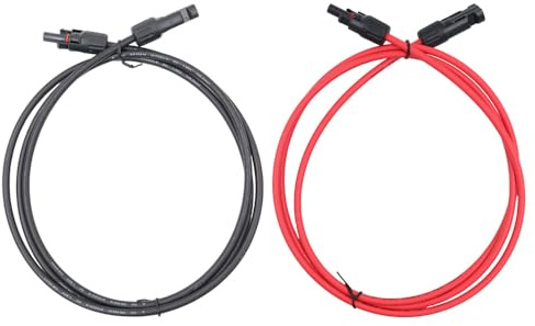 ieron Solar Panel Extension Cable - 6mm² 2m Professional Solar Cable with IP67 Waterproof Plug (10AWG 2m)