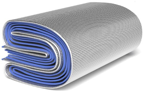 FMLCLSTJM Alu Isomatte Schaummatte aus Aluminiumfolie 4mm dick für Camping Isoliermatte Isolierdecke Faltbare Zeltmatte Bodenmatte Thermomatte Matte (1.2m x 2m)