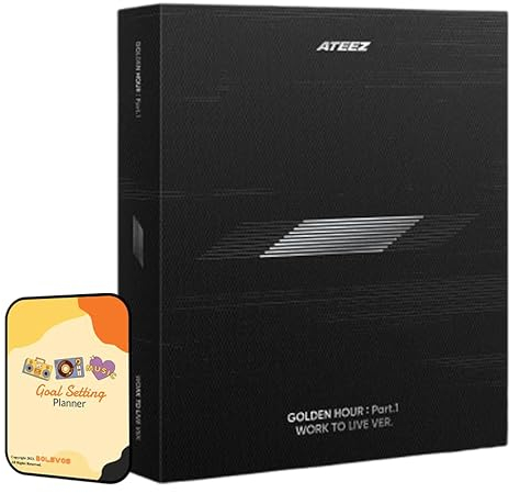 ATEEZ Album - GOLDEN HOUR Part.1 WORK TO LIVE VER.+Pre Order Benefits+BolsVos Exclusive K-POP Giveaways Package