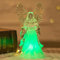 Weihnachtsdeko Engel Figur Mit LED Bunte Farbverlaufslichter, Transparent Leuchtender Weihnachtsfiguren Aus Acryl, Für Tischdeko (A)