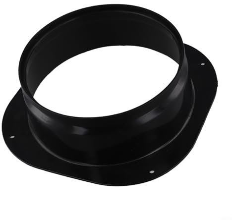 Honseadek Junta de brida de plástico PP de alta calidad con interfaz de brida cuadrada a redonda adecuada para conexión de conductos, práctico conector de brida para tuberías de ventilación (200 mm)