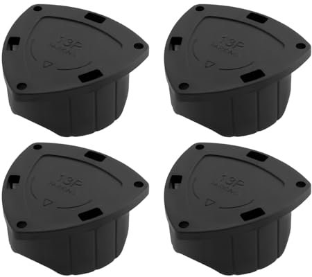 OTOTEC Lot de 4 cache-prises à 13 broches pour prise de remorque 13 broches - Cache de stationnement pour prise de remorque à 13 broches - Noir