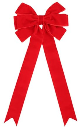 Amagogo Christbaumschleife Weihnachtsschleife Dekoschleife Dekoschleife Weihnachtskranz Schleife Christbaumschmuck für Kranz Hochzeit, Rot