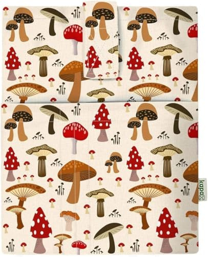 Couverture de livre - Couverture de livres pour livre broché, tissu lavable,imperméable,protecteur de livre - housse de protection pour tablette pour adulte Idée Cadeau (MUSHROOM XL)
