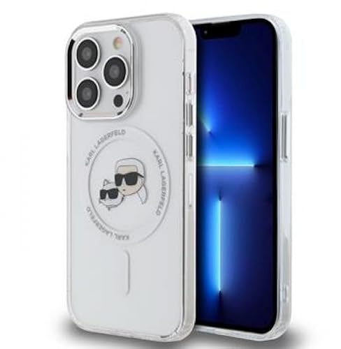 Karl Lagerfeld Karl Lagerfeld KLHMP15XHLSKCH iPhone 15 Pro Max 6.7 weiß/white hardcase IML Metal Karl&Choupette Head MagSafe