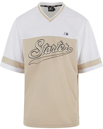 STARTER BLACK LABEL Starter V-Neck Mesh Tee dustysand, XL
