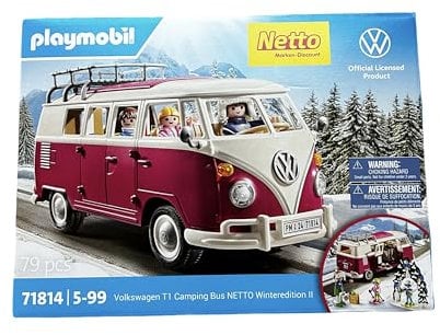 PLAYMOBIL 71814, Volkswagen T1 Camping Bus Netto Winteredition II, 2024, 79 Teile, 5-99 Jahre