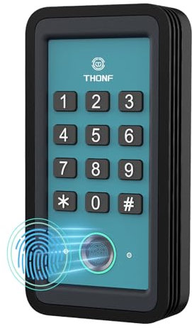 Fingerprint Garage Door Opener Keypad, Keyless Garage Door Keypad Compatible with LiftMaster Chamberlain Craftsman Genie Overhead Linear Wayne Dalton (Aluminum Alloy Mid Frame)