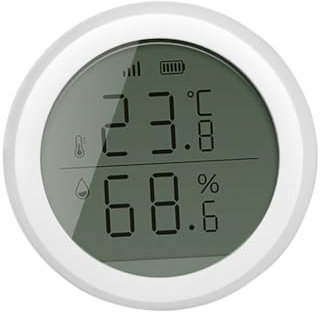 POPETPOP Temperatur-feuchtigkeitssensor Mit App Kabelloser Wärmemelder Temperatursensor Ohne Batterie Funkübertragung Für Fernüberwachung Niedriger Stromverbrauch