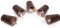 Jortmrd 5 Set Leder Würfelbecher mit Würfeln 9 cm Schocken Würfelspiel Knobelbecher Kniffelbecher für Unterwegs