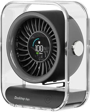 USB Desk Fan - Table Fan, Silent Cooling Breeze | Portable Desktop with USB Power, Adjustable Angle, Personal Air Circulator, Compact Cooling for, Bedroom, Travel