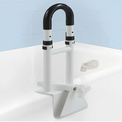 Badewannen Einstiegshilfe für Senioren,Verstellbar Badewanneneinstiegshilfe,Breite Haltegriff Badewanne Senioren, Einstiegshilfe Dusche Bis 136 KG Belastbare Befestigung Ohne Bohren